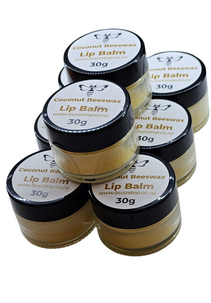 Buzzstop coconut beeswax lip balm